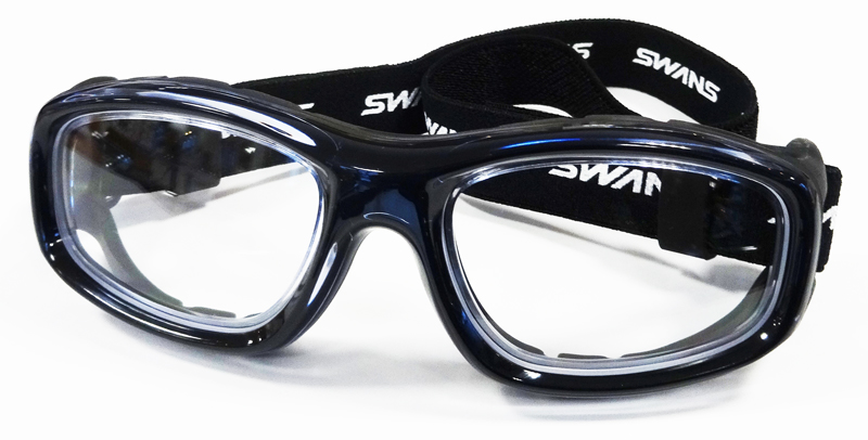 サッカーなどの激しいスポーツから目を守る保護スポーツメガネ・SWANS 